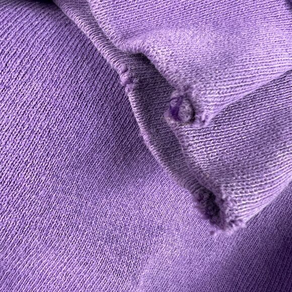 VTG 90s Nike Air Jordan Sweatshirt Youth Boxy Medium Purple Thrashed Crewneck - Picture 4 of 16